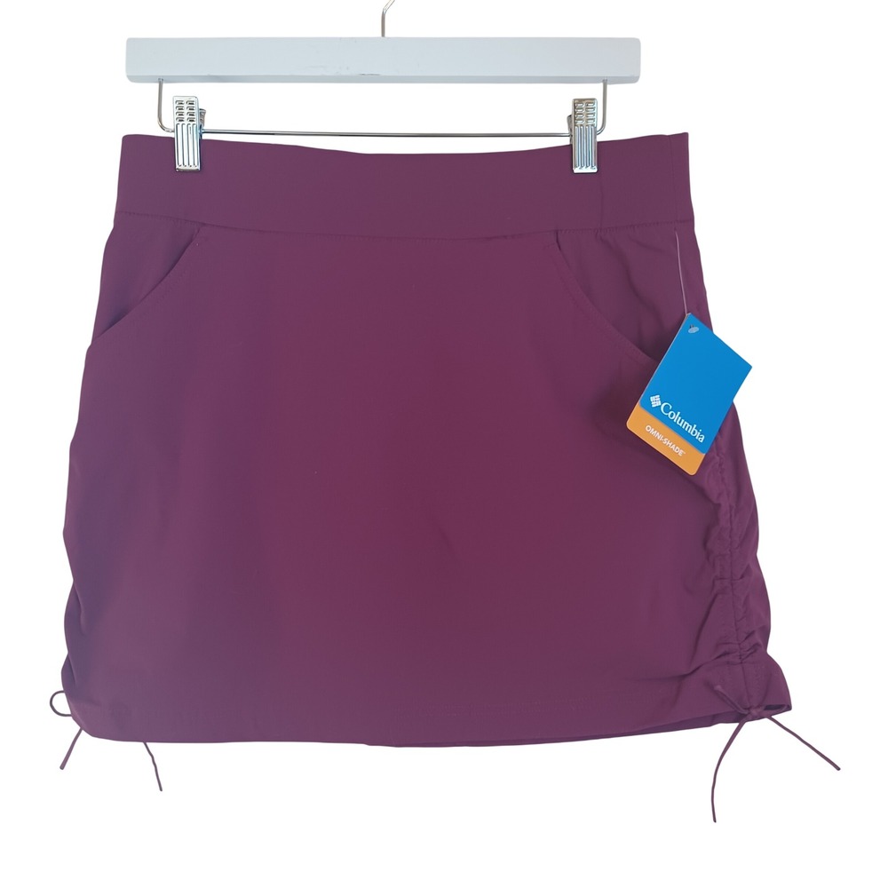 Columbia Anytime Casual Skort Currant Purple Omni-Shade Active Fit Womens Medium